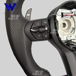 BMW F10 F30 F20 F31 F36 <span class=keywords><strong>m</strong></span> x3 m5 m6 f01 f02 f002 f06 f07 f12 f14 F22 F80 चमड़े के काले योद्धा कार स्टीयरिंग व्हील व्हील - Product Image 2