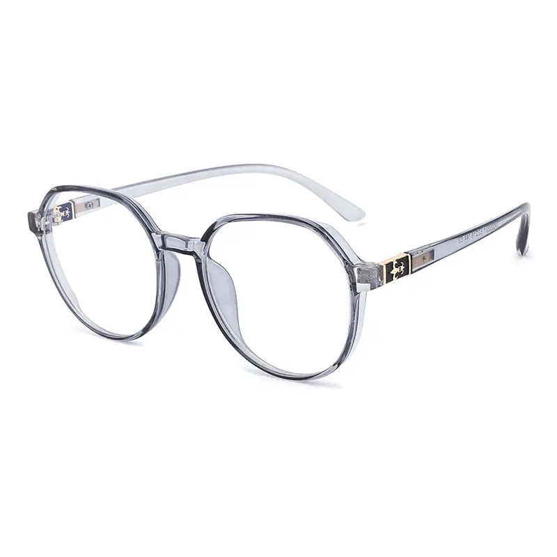 Hot Sale Stylish Fashion TR90 Flat Mirror Square Optical Metal Frame Anti Blue Lens Glasses