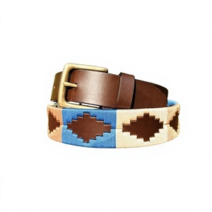 Cinturones de Cuero Hechos a Mano con Hebilla de Acero Impresa por Transferencia Térmica, Cinturones Polo Duraderos de la Mejor Calidad para Hombre, Última Moda - Product Image 2