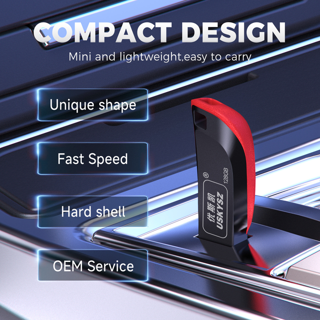 Mini USB San Memory Disk Pendrive with 1GB 2GB 4GB 8GB 16GB 32GB 64GB 128GB Storage Options ABS USB Flash Drive