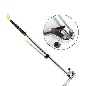 Support de canne à pêche en acier inoxydable de haute qualité, 2,1 m, réglable, à poser au sol, pour le rangement de matériel de pêche en extérieur - Product Image 1