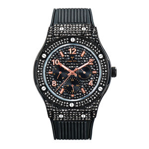 นาฬิกาฮิปฮอปส่องแสงเป็นประกายวิบวับสำหรับผู้ชาย,นาฬิกาแบรนด์ชั้นนำหรูหราไอเย็นใส่แล้วดูเพชรสีทองกันน้ำนาฬิกาควอตซ์สำหรับผู้ชาย - Product Image 3