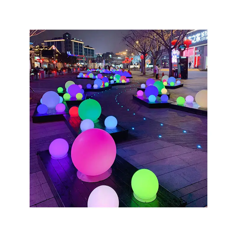 Patio Pool Lighting Idea LED Color Changing Floating Orb Light