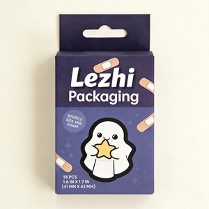 Maßgefertigte 18-teilige Wundpflaster-Verpackungsbox mit <span class=keywords><strong>Cartoon</strong></span>-Aufdruck und Aufhängelöchern - Product Image 4