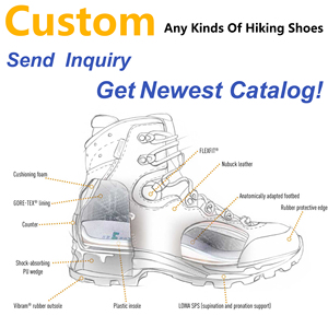 Scarpe da Trekking e Montagna per Uomo Personalizzate OEM di Alta Qualità in Tessuto Traspirante e Resistente - Product Image 3