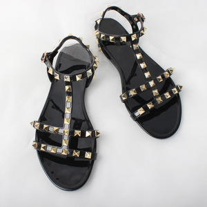 Sandalias de playa de gladiador con correa al tobillo y remaches, tacón cuadrado de 6 cm, de PU resistente, sin cordones, para verano y otoño, diseño de diseñador, a la moda 2026 - Product Image 4