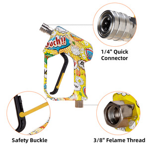 Pistolet à eau haute pression en laiton massif 3000 Psi Pistolet court pour lavage de voiture 1/4 ''Pièce d'équipement de nettoyage - Product Image 3