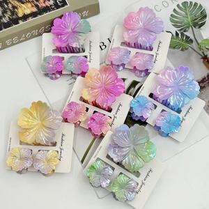 مشبك شعر على شكل زهرة الملفوف من الراتنج متعدد الاستخدامات رائج عبر الحدود، مشبك شعر على شكل سمكة القرش للشعر المجعد، مصنوع يدويًا، تصميم جديد لطيف للربيع - Product Image 2