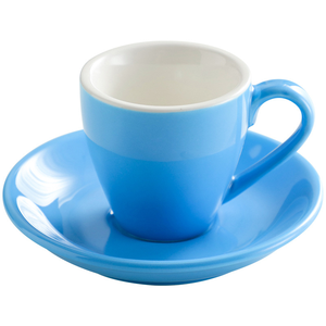 Vente en gros directe usine – Ensemble <span class=keywords><strong>tasse</strong></span> à <span class=keywords><strong>expresso</strong></span> et soucoupe 80 ml style européen, émail coloré, personnalisable avec logo pour le thé - Product Image 4