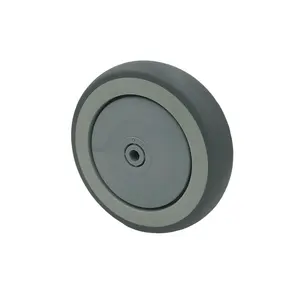 SQ Castor Replacement Soft Grey Rubber Caster Wheels 75 80 100 125 mm für Drehmaschinen und Wagen