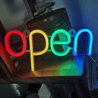 Enseigne néon LED ouverte, lumière de nuit colorée, lettres lumineuses décoratives pour voiture, bar, pub, hôtel, café - Étanche IP65