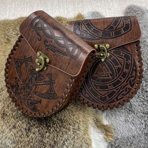 Ceinture de cosplay viking Renaissance, pochette de ceinture, protège-bras, accessoires de costume de <span class=keywords><strong>pirate</strong></span> médiéval, sac de taille brun noir, accessoires de costume - Product Image 6