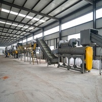 Ligne de production de recyclage de bouteilles en plastique PET, usine de recyclage du plastique, machine de lavage et de séchage