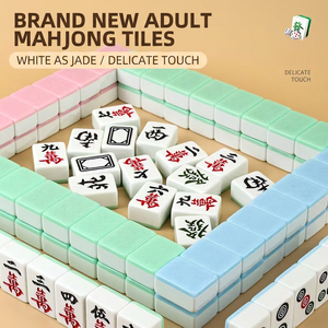 Modern 40mm Magnetic Eco-Friendly Chinese Mahjong Set 144 Tiles for <b>Entertainment</b> Compatible with Automatic Mahjong Machines - Product Image 1