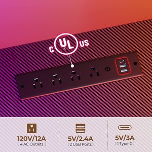 Đứng bằng gỗ L hình dạng máy tính nghiên cứu Bảng PC bàn với ánh sáng LED - Product Image 5