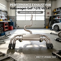 Tuyaux d'échappement Catback haute performance en acier inoxydable SS304 avec commande de soupape pour Volkswagen Golf 7 GTE VII 1.4T – Améliore la puissance du moteur et réduit les retards de puissance