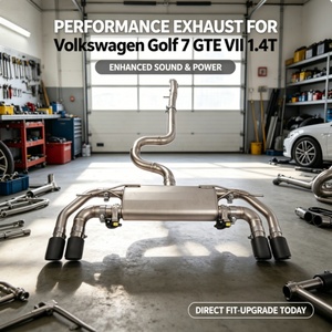 Tubos de Escape Catback de Alto Rendimiento Ss304 con Control de Válvula para Volkswagen <span class=keywords><strong>Golf</strong></span> 7 <span class=keywords><strong>GTE</strong></span> VII 1.4T, Mejora la Potencia del Motor - Product Image 1