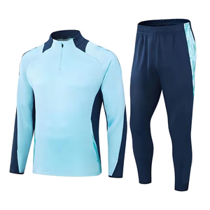 ชุดวอร์มฟุตบอลแขนยาวแบบมีซิปครึ่งตัว แฟชั่นร่วมสมัย ปรับแต่งชื่อทีมได้ ตัดเย็บอัตโนมัติ ระบายอากาศได้ดี ใส่ได้ทั้งชายและหญิง - Product Image 6