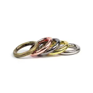 Hot Sale 25mm Metal O Spring Rings Open Round Carabiner Key Ring For Bag Accessories