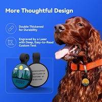 Modische Maßgefertigte Runde Silikon-Hundemarken im Cartoon-Stil mit Verschiedenen QR-Code-Dekorationen für Haustiere