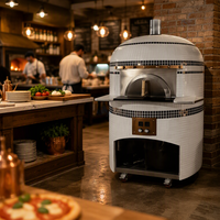 Four à pizza autoportant en forme de dôme, au bois ou au gaz, pour usage en pizzeria