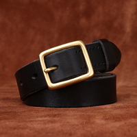 Sabuk kulit All-in-one modis, sabuk kulit Jin kasual kulit sapi murni, sabuk wanita simpel lebar 2.8CM