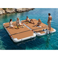 Île flottante en PVC Drop Stitch, plateforme flottante gonflable, piscine gonflable pour la mer, plateforme aquatique gonflable pour la mer