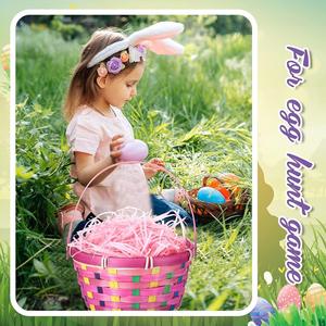 Fabrik preis Bambus korb mit Griff Raffia Papier Gras Holz halter Obst runder Bambus Ei Rattan Korb aus <span class=keywords><strong>China</strong></span> - Product Image 5