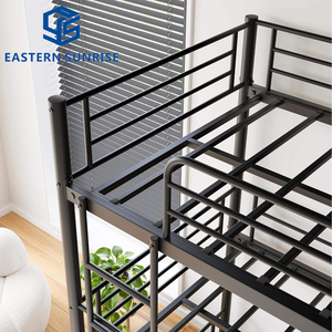 Heavy Bearing <strong>Triple</strong> <strong>Bunk</strong> Three Tire Metal Bed for Dormitory Bedroom Use - Product Image 6