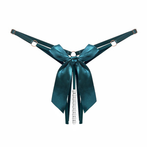 Tanga Ajustable de Talla Grande para Mujer, Lencería Sexy y Atractiva con Diseño de Cuentas Bordadas y Aberturas - Product Image 6