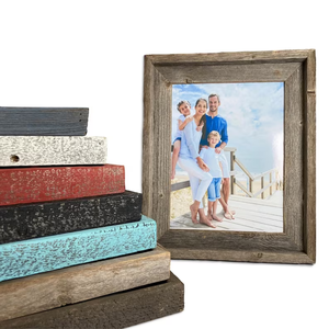 Cadre photo en bois recyclé de style campagnard avec cadre en bois, fabriqué à partir de matériaux anciens - Product Image 2