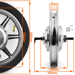 Moteur de moyeu à engrenages 350W 14 pouces 36V 48V avec pneu pour vélo électrique pliant de banlieue, moteur <span class=keywords><strong>DC</strong></span> - Product Image 4