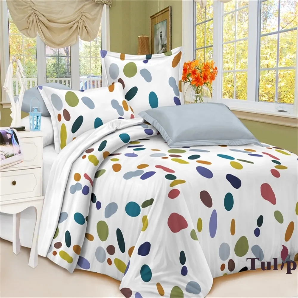 3D Marine Dot Pattern Printed Kids & Adult Bedroom Comforter 3 Piece Bedding Set 40 3 Pcs Bed Sheet Set Duvet Dots 1-1.5 Kg