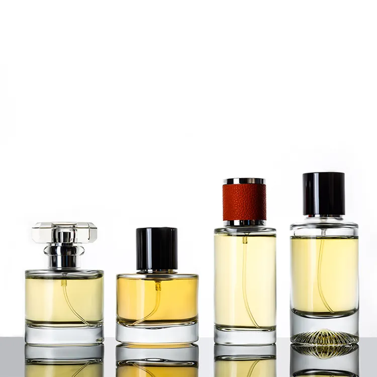 Frasco de vidro vazio para embalagem de cosméticos, garrafa de perfume luxuosa de 20ml, 30ml, 50ml, 60ml, 1oz/2 oz