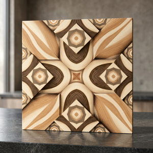 Carreaux de sol en céramique numérique effet bois, marbre et pierre 400x400mm, en porcelaine émaillée pour salle de bain et intérieur - Product Image 2