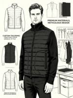 Veste d'hiver légère pour homme en duvet de canard blanc, col montant, manteau isolant haut de gamme, fabricant de vêtements d'extérieur