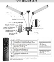 Travor-Kit d'éclairage à intensité variable, 48W, avec trépied, lampe LED pour Studio Photo, photographie et vidéo