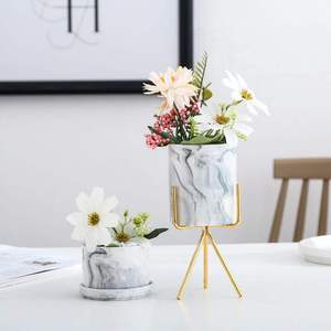 Exquisito estilo nórdico de cerámica jaspeada personalizado velas perfumadas de lujo de cera de soja Vela - Product Image 5