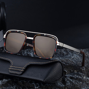 My-98320 Lunettes de soleil polarisées carrées pour hommes, verres TAC UV400, monture en plastique et métal, type 3, protection solaire, emballage en boîte - Product Image 4