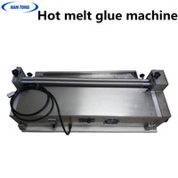 Petite colle thermofusible de bureau Machine à colle froide Système de collage de papier électrique Boîtier enveloppé de bois pour petits projets