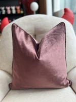 Coussin décoratif en velours doux, tissé, effet brûlé, épais, toucher confortable, marron clair 3D, certifié OEKO-TEX, style américain, en mousse à mémoire de forme