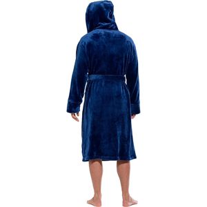Bata de felpa con capucha para hombre, bata de baño larga y suave de terciopelo con cinturón y bolsillos, ropa de dormir cómoda para hombre, bata personalizada de fábrica. - Product Image 4