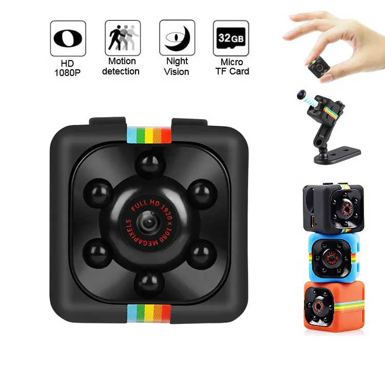 Camera An Ninh DV SQ11 Hd 1080P Giám Sát Màu Đen Bán Chạy Hỗ Trợ Tầm Nhìn Ban Đêm Thẻ 32G Cho Gia Đình