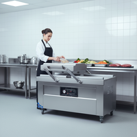 Scelleuse sous vide électrique 600PD en acier inoxydable à double chambre, usage commercial, qualité alimentaire, pour emballage de produits chimiques, facile à nettoyer