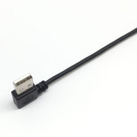 Câble USB Type A mâle à Micro mâle coudé gauche-droite pour connexion