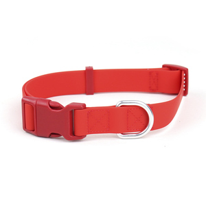 Geruchs neutrales, strap azier fähiges, mit Silikon-Kunststoff-Gummi beschichtetes Nylon gewebe Verstellbares wasserdichtes PVC-Hunde halsband mit Schnell verschluss - Product Image 2