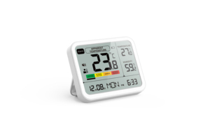 大型LCDデジタル熱湿度計Somatosensory温度モニター付きコンフォートレベル目覚まし時計とパーペチュアルカレンダー - Product Image 5