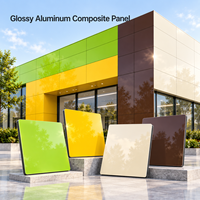 Panneau composite en aluminium brillant 4 mm, taille personnalisée, revêtement PE, panneau ACM ivoire pour revêtement de plafond intérieur