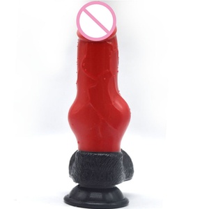 FAAK 21cm Silicone Juguetes Sexuales Dog Animal Penis Wolf <b>Dildo</b> for Female - Product Image 1