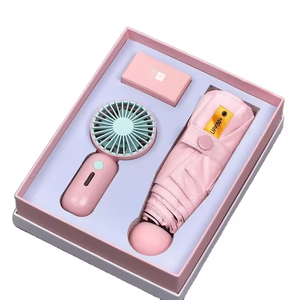 Hot Summer Wedding & Birthday Party Promo Gift Set Mini Fan and Umbrella Souvenirs for Guests Giveaway Gift for Boys and Girls